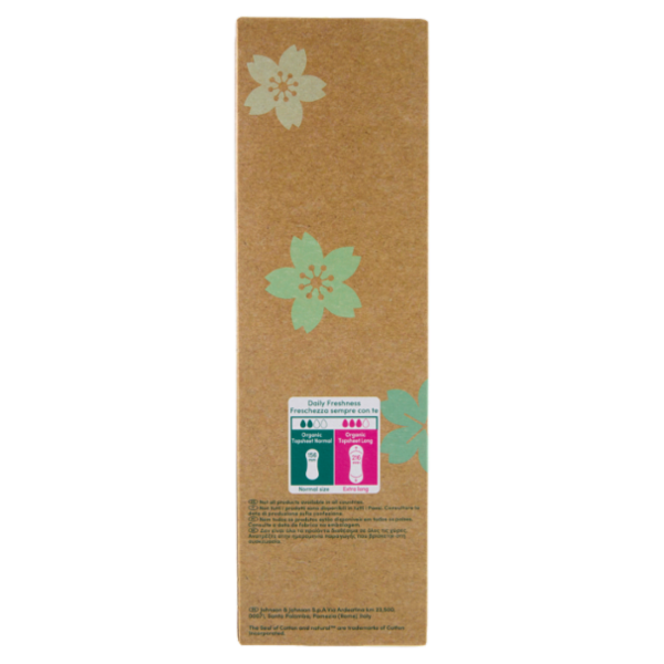 Carefree 100% Organic Cotton Topsheet Long Salvaslip 24 pz