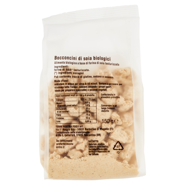 Terranostra Vegan Linea Preparati bocconcini di soia Bio 150 g