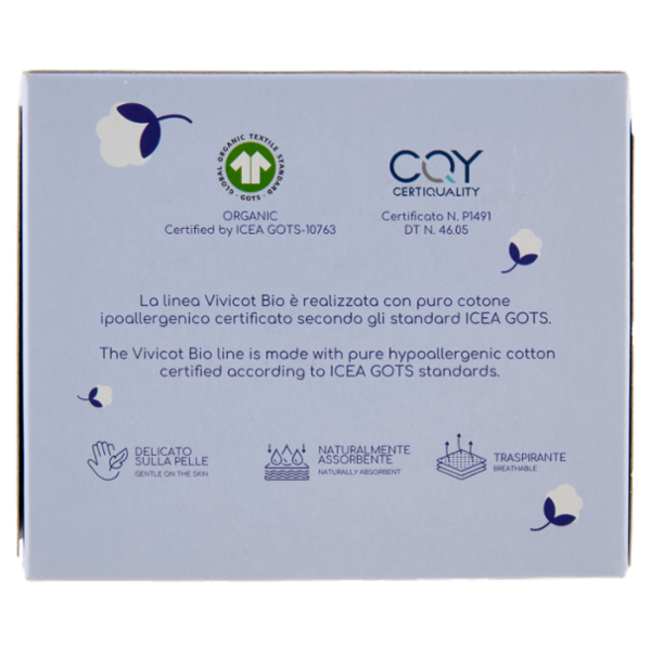 Vivicot Bio Assorbenti anatomici compostabili Ripiegati in Bustina 14 pz
