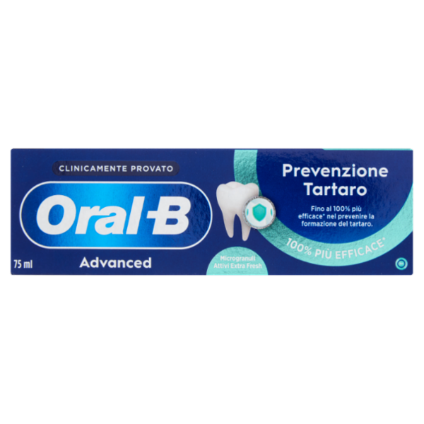 Oral-B Advanced Dentifricio Prevenzione Tartaro Microgranuli Attivi Extra Fresh 75 ml
