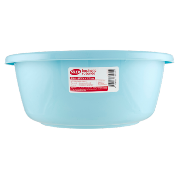 Selex Bacinella Rotonda Azzurro 6 L
