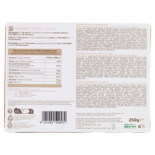 Rispo Passione Pronta Mini Croissant Salato Surgelati 250 g