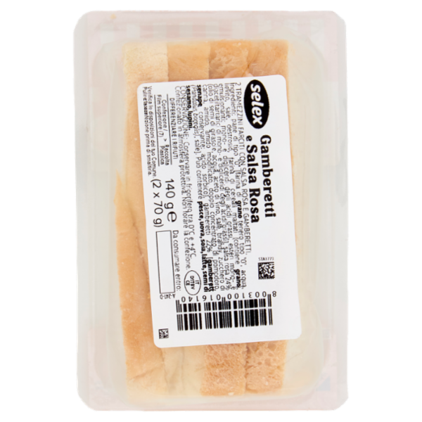 Selex Tramezzini Farciti Gamberetti e Salsa Rosa 2x70 g