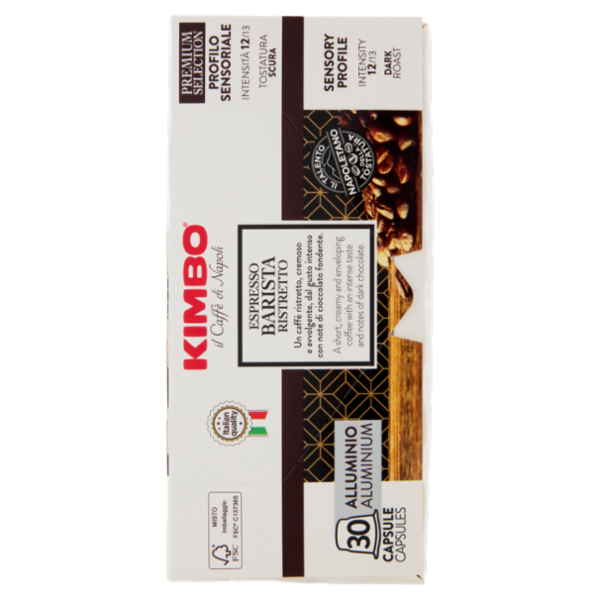Kimbo Espresso Barista Ristretto Capsule Compatibili con Macchine Nespresso* Original 30 x 5,5 g