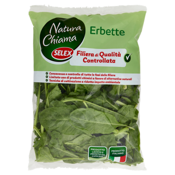 Selex Natura Chiama Erbette Lavate e Pronte da Cuocere 500 g