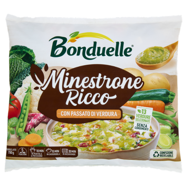 Bonduelle Minestrone Ricco con Passato di Verdura Surgelato 750 g