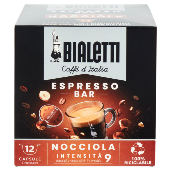 Bialetti Caffè d'Italia Espresso Bar Nocciola 12 Capsule 84 g