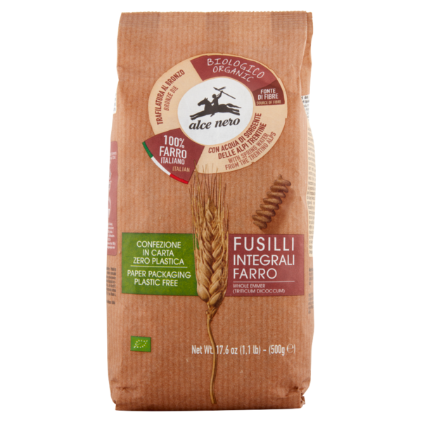alce nero Fusilli Integrali Farro 500 g