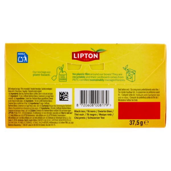 Lipton Yellow Label Classico 25 Filtri Compostabili 37,5 g