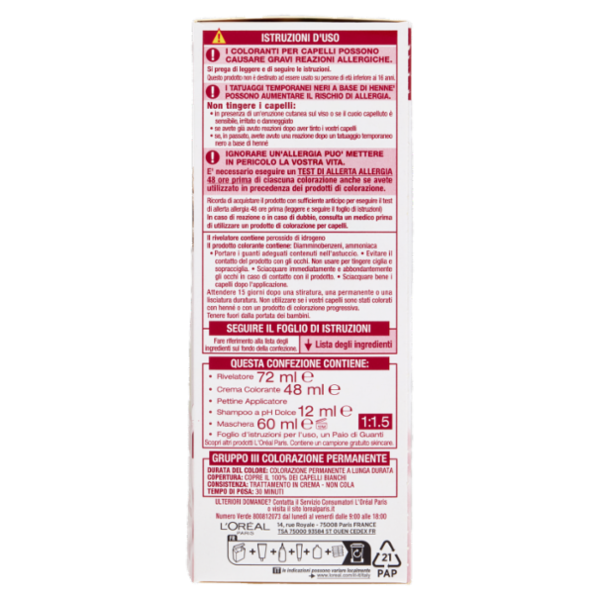 L'Oréal Paris Excellence Creme Colorazione Triplo Trattamento 5.3 Castano Chiaro Dorato