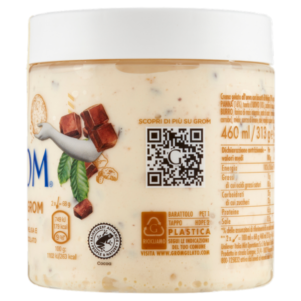 Grom Crema di Grom con Biscotti di Meliga e Pezzetti di Cioccolato 313 g
