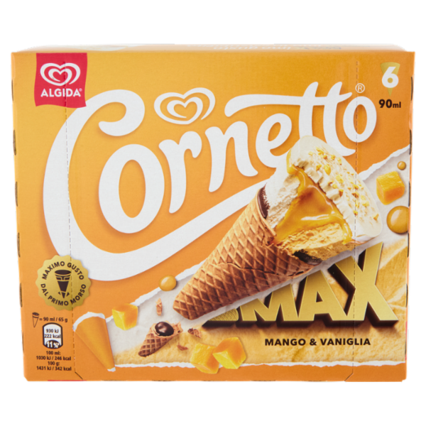 Cornetto Max Mango & Vaniglia 6 x 65 g