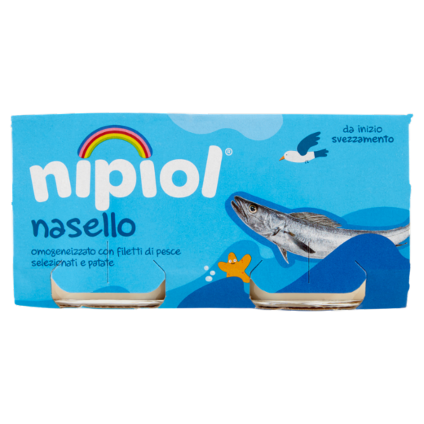 nipiol nasello omogeneizzato con filetti di pesce selezionato e patate 2 x 80 g