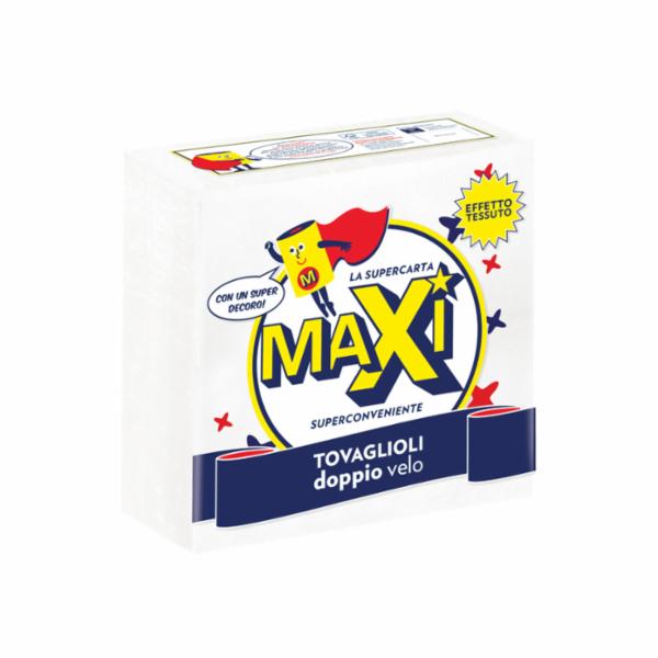Maxi' Tovaglioli 38x38 Due Veli Effetto Tessuto Decorato