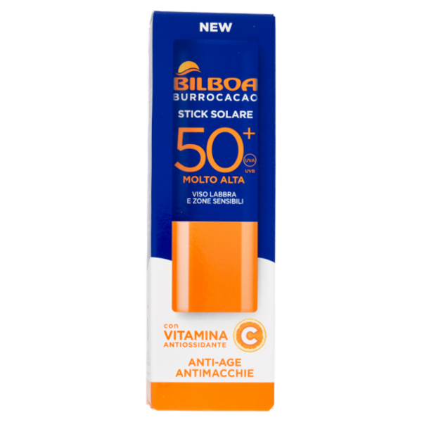 Bilboa Burrocacao Stick Solare 50+ Molto Alta con Vitamina C 12 ml