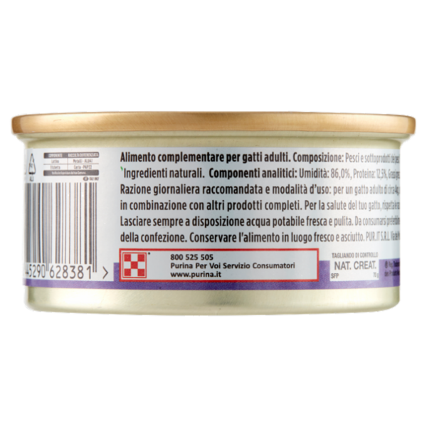 PURINA GOURMET Nature's Creations Ricco in Fiocchi di Tonnetto Naturale in Gelée 70 g