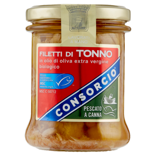 Consorcio Filetti di Tonno in olio di oliva extra vergine biologico 180 g