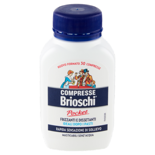 Brioschi Pocket Compresse Frizzanti e Dissetanti 30 g