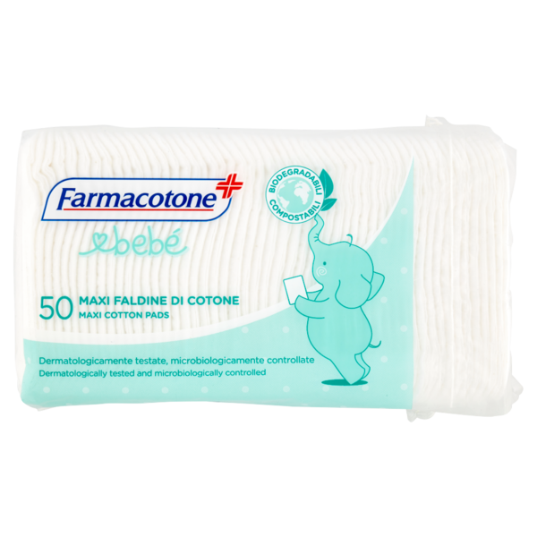 Farmacotone bebé Maxi Faldine di Cotone 50 pz