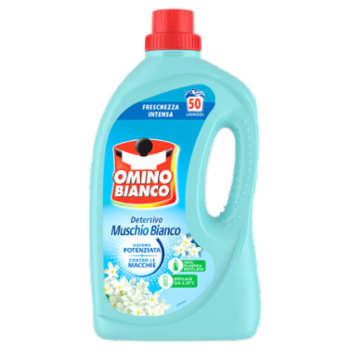 Omino Bianco Detersivo Muschio Bianco, 50 Lavaggi, 2000 Ml