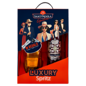 Sant'Orsola Aperitime Luxury Spritz Prosecco DOC Extra Dry Millesimato 75 Cl, 25 Aperitivo 70 Cl