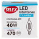 Selex Lampadina Led Colpo Di Vento E14 4W Luce Calda