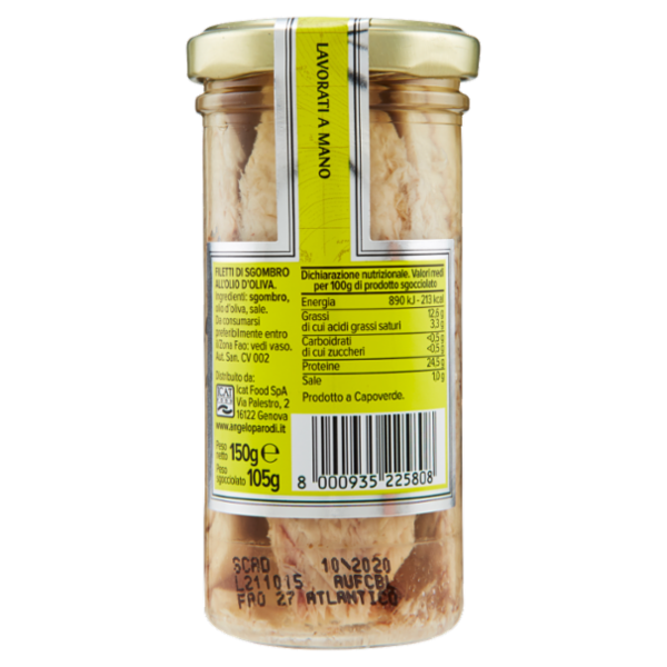 Angelo Parodi Filetti di Sgombro in Olio d'Oliva 150 g