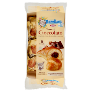 MMulino Bianco Cornetti Cioccolato Senza Additivi Conservanti Merenda Food Service 6pzx50g