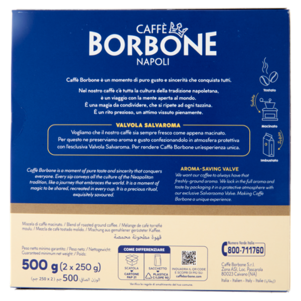 Caffè Borbone Miscela Nobile Caffè Macinato 2 x 250 g