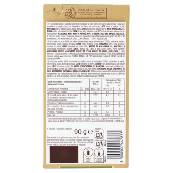 Ferrero Rocher Macadamia Milk Nocciola & Noci di Macadamia 90 g