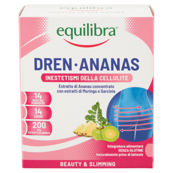 equilibra Dren-Ananas Inestetismi della Cellulite 14 Bustine Monodose 56 g