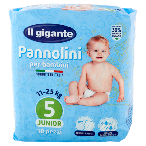 IL GIGANTE Pannolini per bambini 11-25 Kg 5 Junior 18 pz