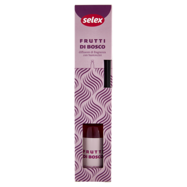 Selex Diffusore di Fragranza con Bastoncini Frutti di Bosco 125 ml