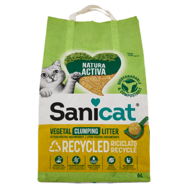 Sanicat Natura Activa Lettiera vegetale agglomerante 6 L