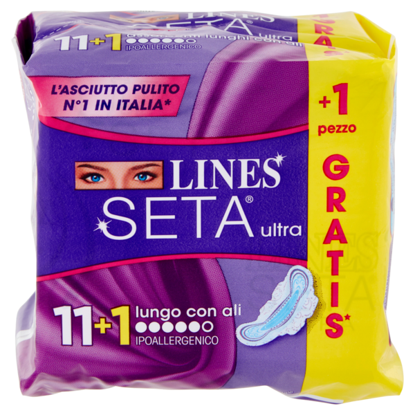 Lines Seta ultra lungo con ali 11+1 pz