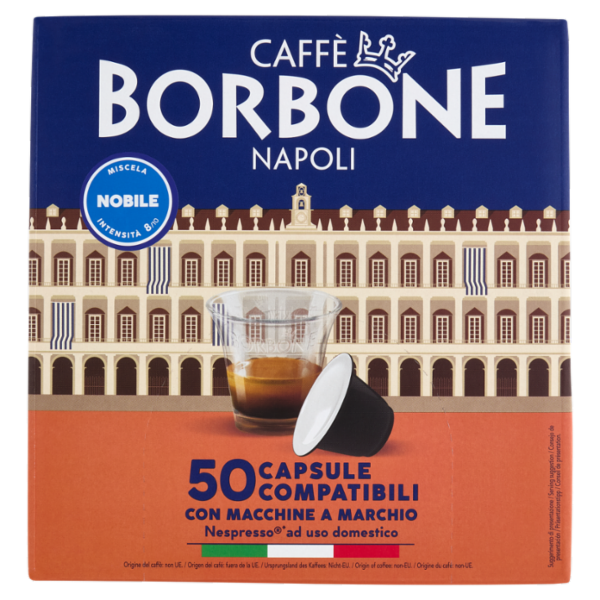 Caffè Borbone Miscela Nobile Capsule Compatibili Nespresso* ad uso domestico 50 x 5 g