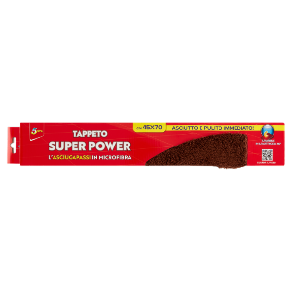 Super5 Tappeto Super Power cm 45x70 Marrone