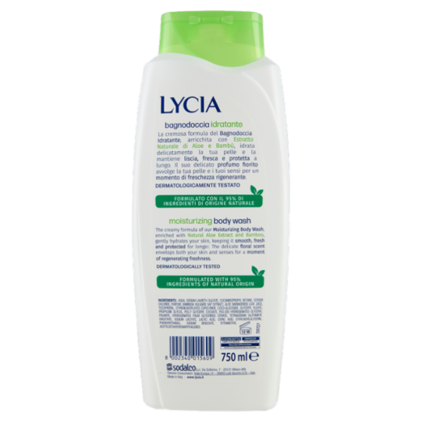 Lycia bagnodoccia idratante Aloe Vera e Bambù 750 ml