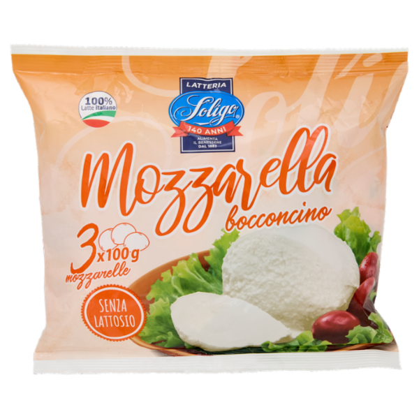 Latteria Soligo Mozzarella bocconcino Senza Lattosio 3 x 100 g
