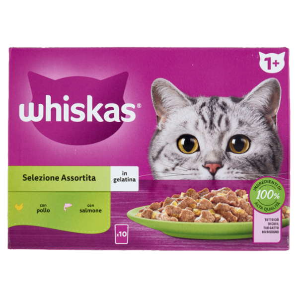 Whiskas Selezione Assortita cibo umido gatto 10x85g