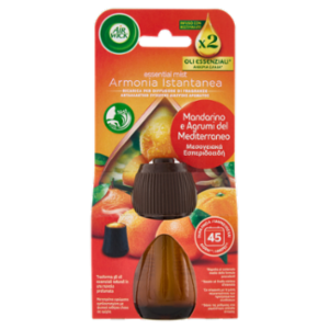 Air Wick Diffusore Di Fragranza Con Oli Essenziali Mandarino e Agrumi Del Mediterraneo Ricarica 20 m