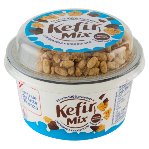 Centrale del latte Vicenza Kefir Mix Senza Lattosio con Granola e Cioccolato 150 g