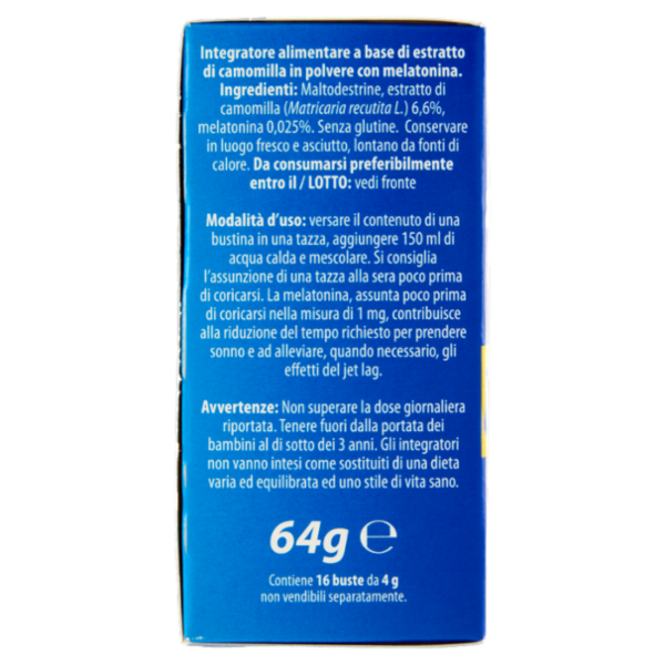 ristora Camomilla Melatonina istantanea Senza Zuccheri 16 x 4 g