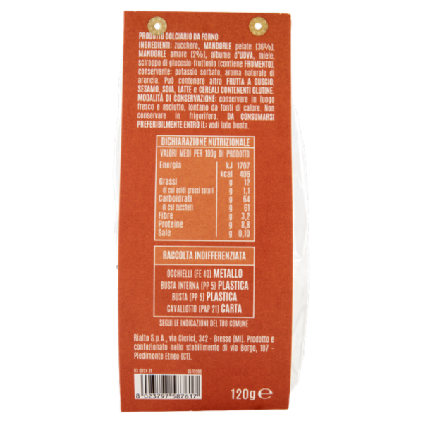 Assaggi e paesaggi Paste di Mandorla all'Arancia 120 g