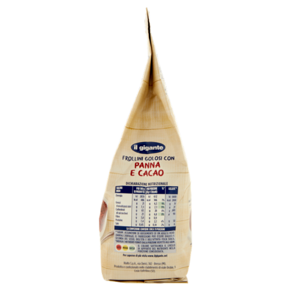 IL GIGANTE Frollini Golosi con Panna e Cacao 350 g
