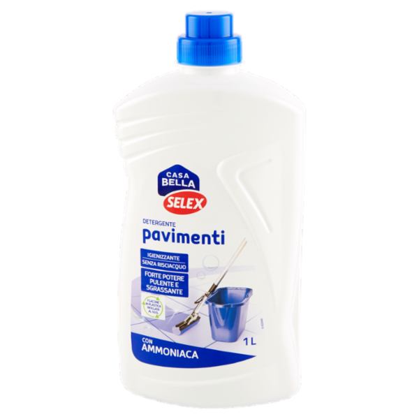 Selex Casa Bella Detergente per Pavimenti Igienizzante con Ammoniaca 1 L