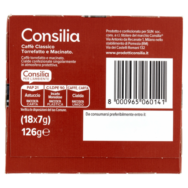 Consilia Caffè in Cialde Espresso Classico 18 pezzi