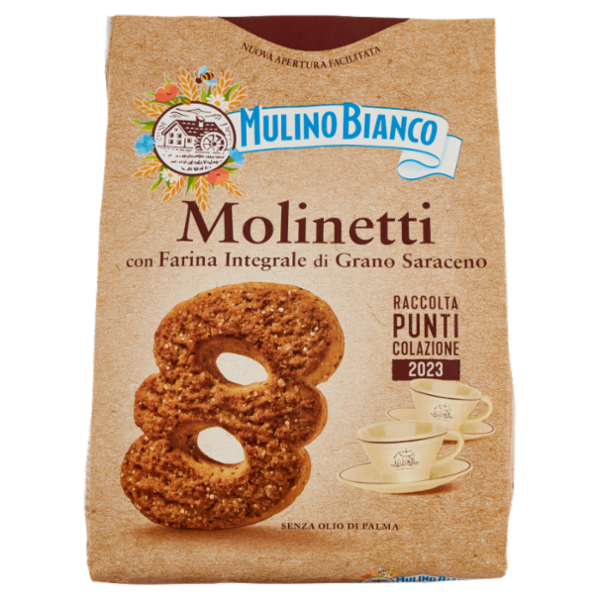Mulino Bianco Molinetti Biscotti con Farina Integrale di Grano Saraceno 800g