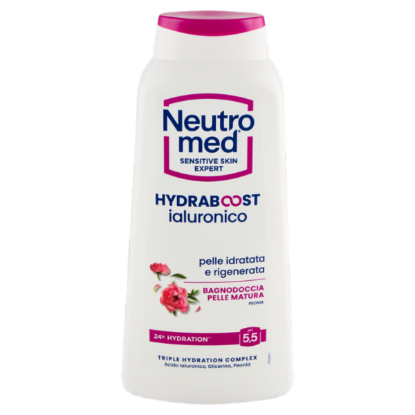 Neutromed Hydraboost ialuronico Bagnodoccia Pelle Matura Peonia pH 5,5 600 ml