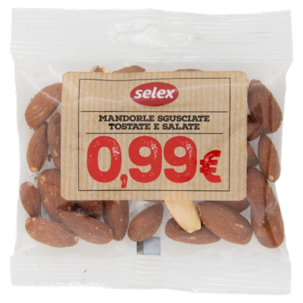 Selex Frutta Secca Mandorle Sgusciate, Tostate e Salate 40 g